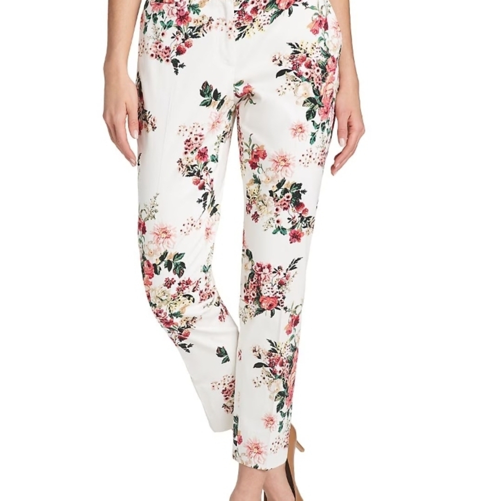 LNC Tommy Hilfiger "Radcliffe" White & Floral Print Slim Fit Pants - Size 6
